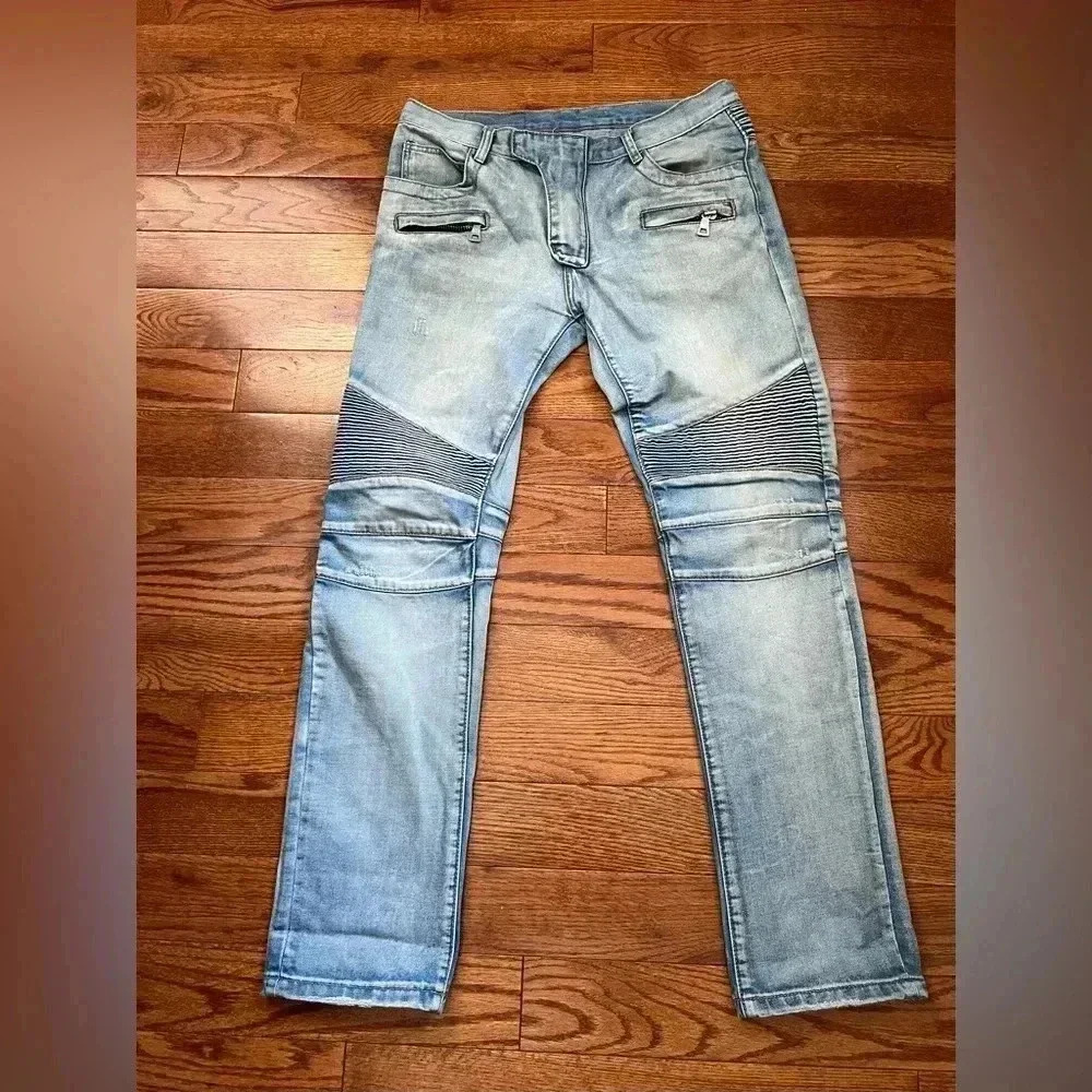 Balmain Light Blue Men Jeans